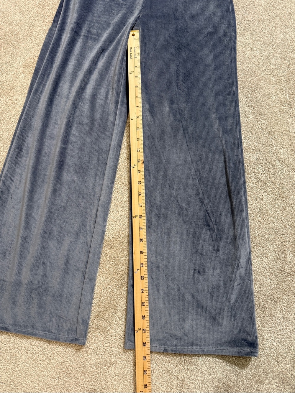 Comfort Wide-Leg Velvet Pants - Blue/Grey - Vuori - Picture 3 of 12